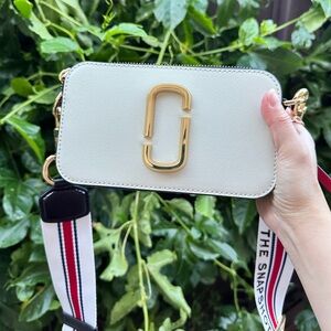 Marc Jacobs The Snapshot Bag in White and Red